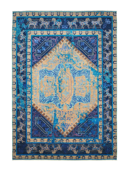 Khalilian Carpets Blue Teppich